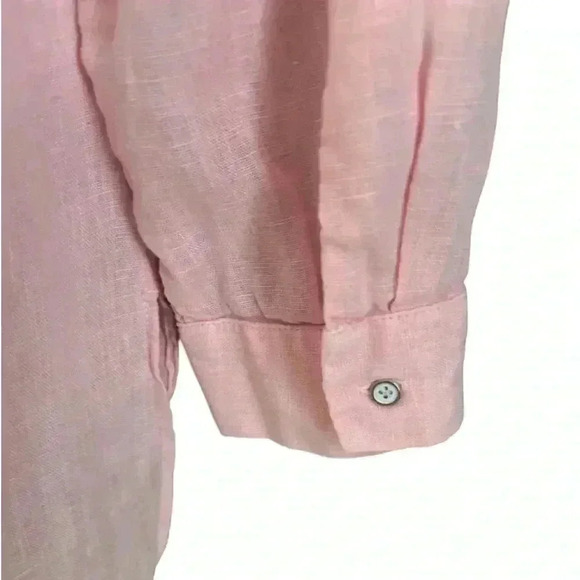 Zara Linen Tunic Blouse Pink Size Small - Picture 7 of 8